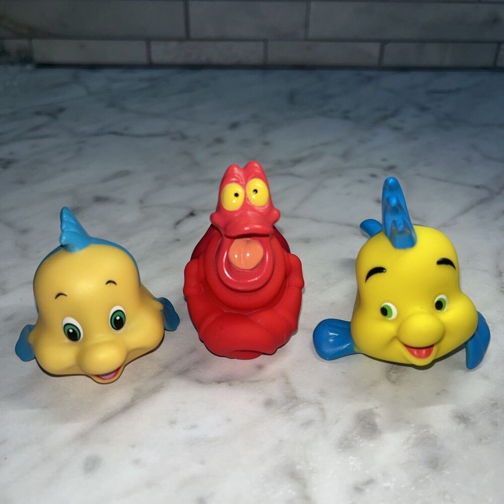 Disney Spin & Swim Ariel Replacement Sebastian & Flounder Toy & Flounder Figure